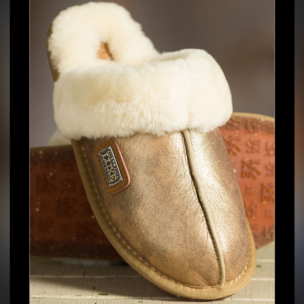 Australia Luxe Collective Tan and Cream Slippers